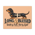 Dachshund 'Long & Blessed' Faith Wall Canvas - Christian Home Decor
