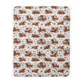 Dachshund Sherpa Fleece Blanket – Cozy Wiener Dog Pattern Throw
