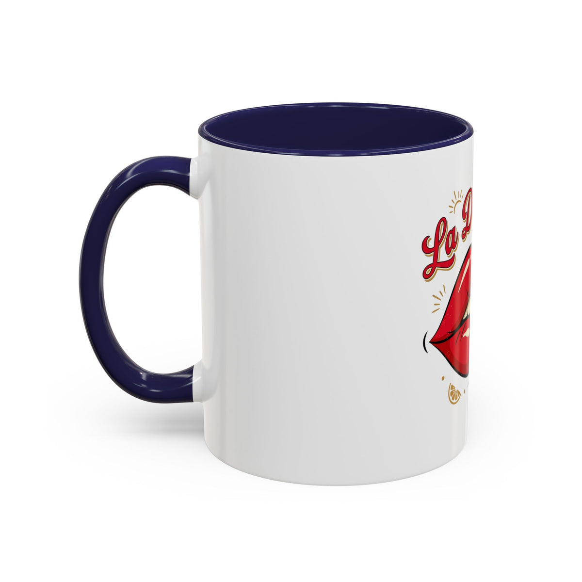 La Dolce Vita Coffee Mug — Retro Red Lips Accent Mug (11/15oz)