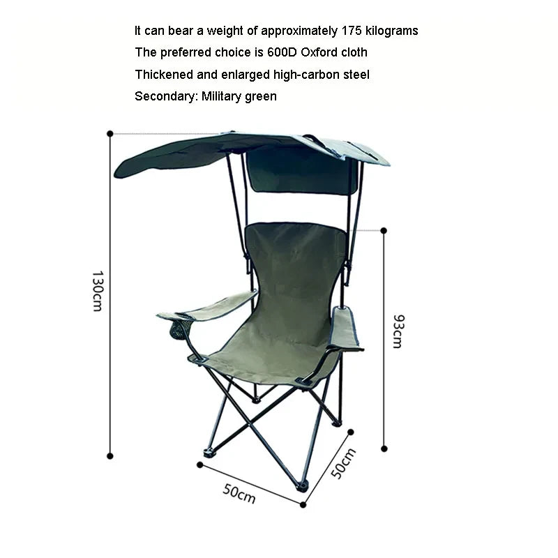 Folding Sunshade Camping Chair