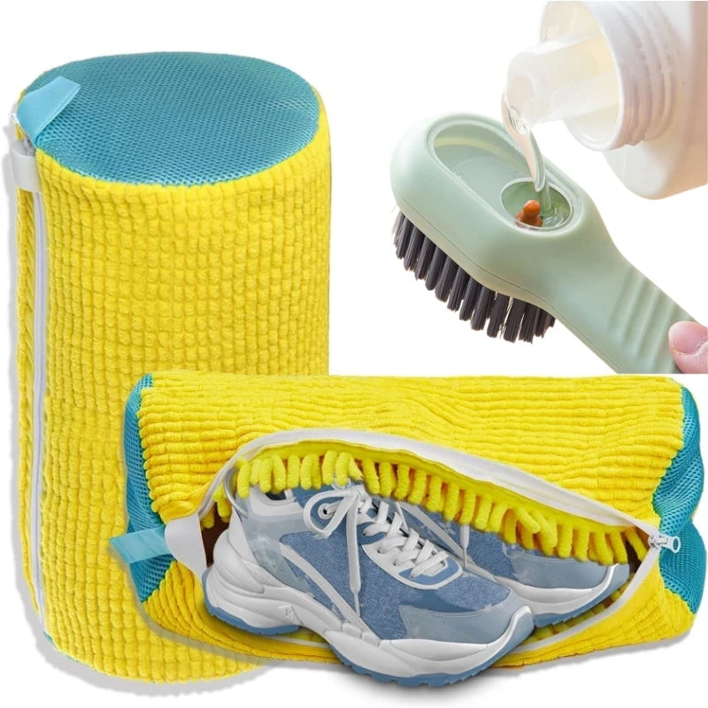 Shoe Washing Bag and Brush Set