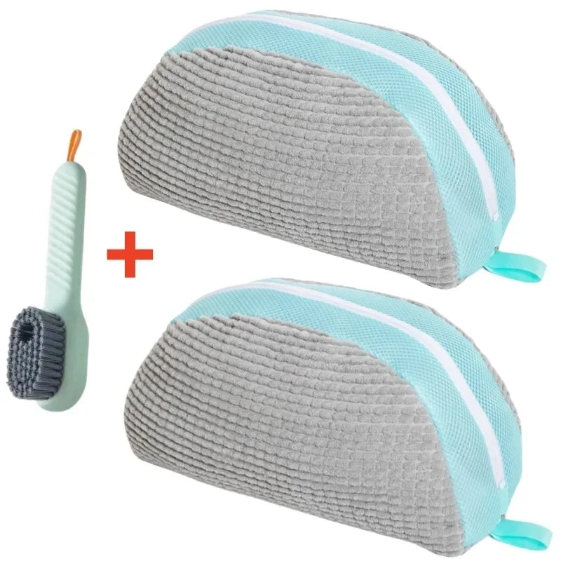 Shoe Washing Bag and Brush Set