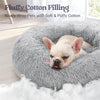 Plush Faux Fur Round Pet Bed