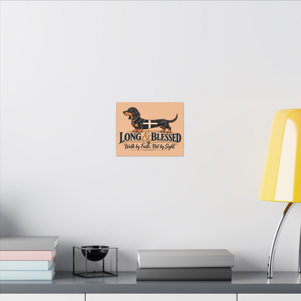 Dachshund 'Long & Blessed' Faith Wall Canvas - Christian Home Decor