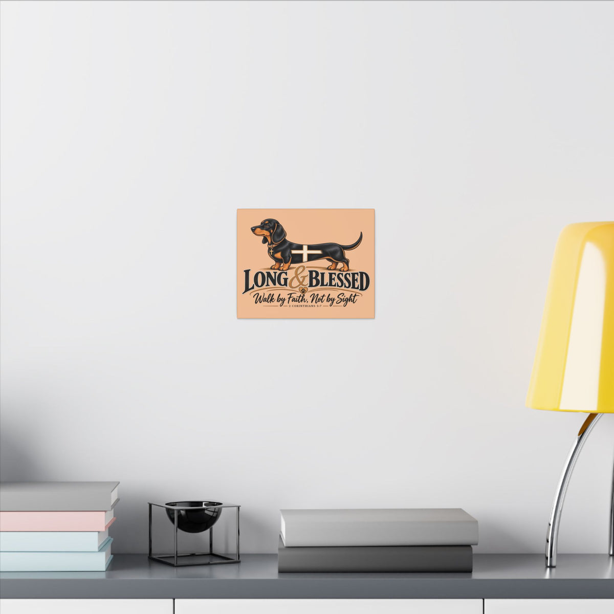 Dachshund 'Long & Blessed' Faith Wall Canvas - Christian Home Decor