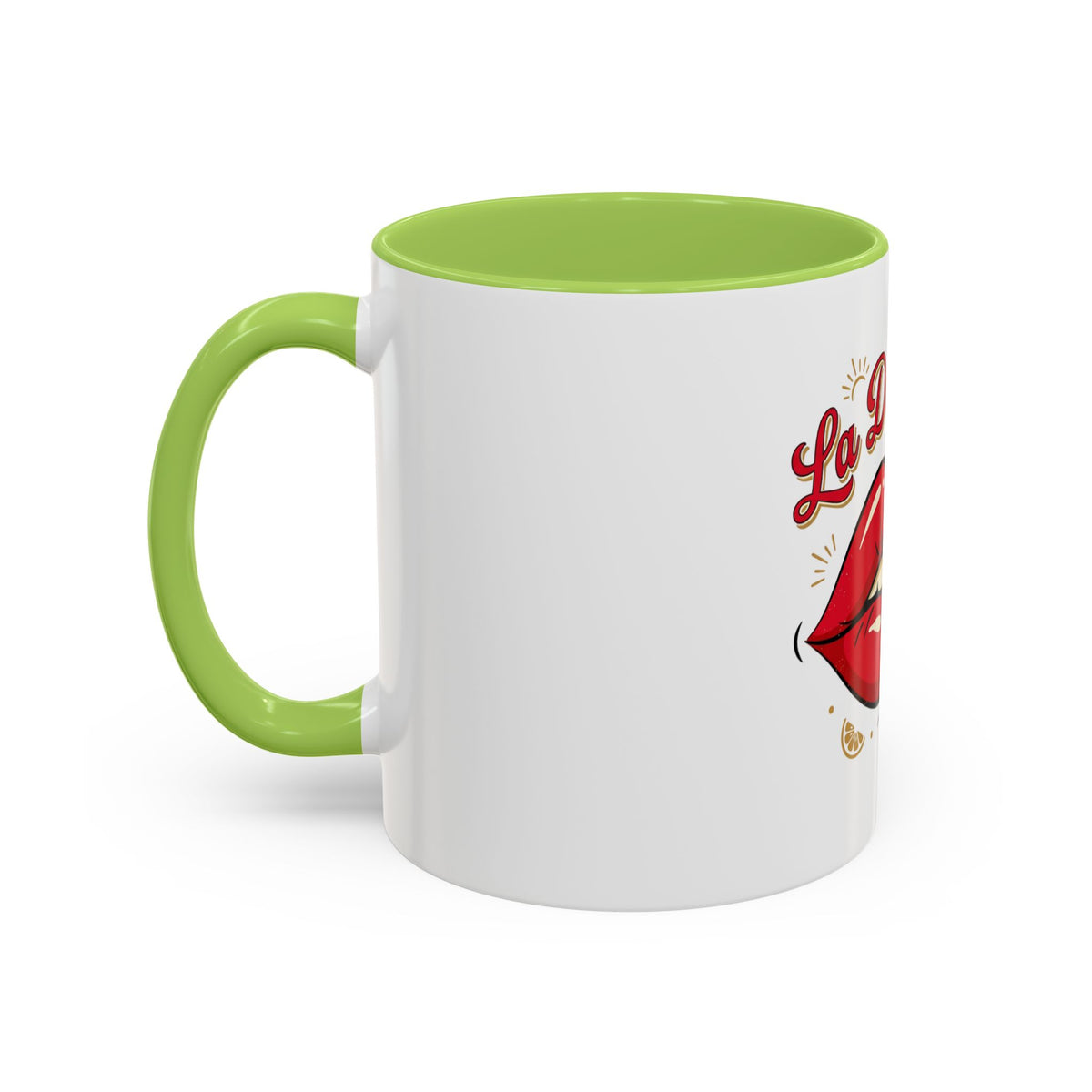 La Dolce Vita Coffee Mug — Retro Red Lips Accent Mug (11/15oz)