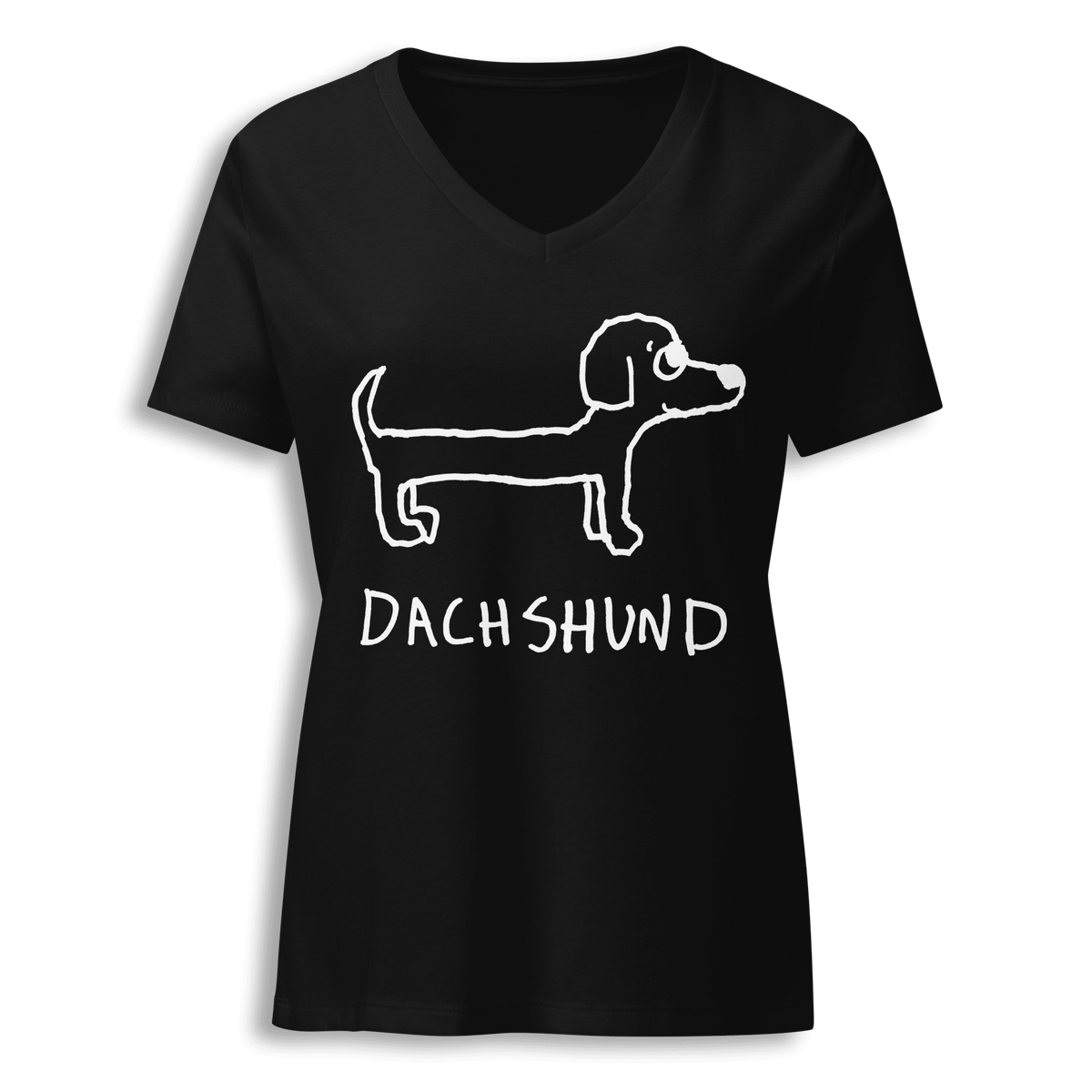 Dachshund - Women's Relaxed Fit V-Neck Tee
