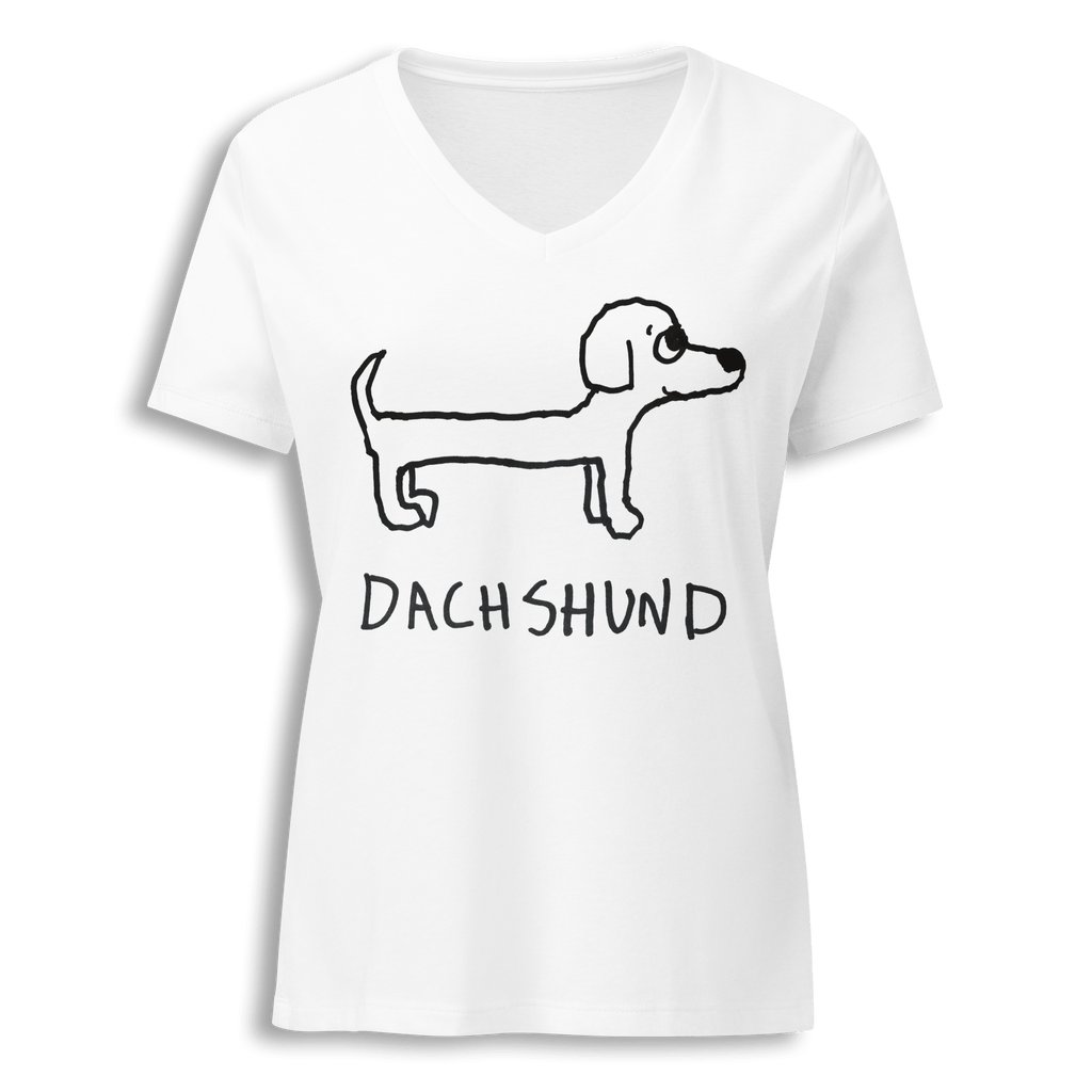 Dachshund - Women's Relaxed Fit V-Neck Tee