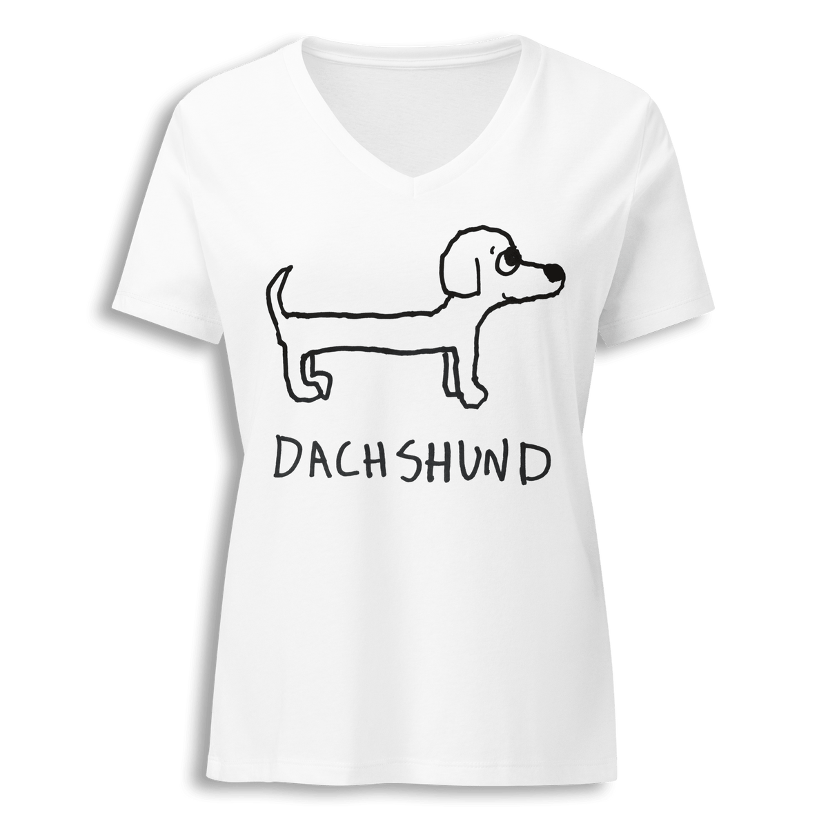 Dachshund - Women's Relaxed Fit V-Neck Tee